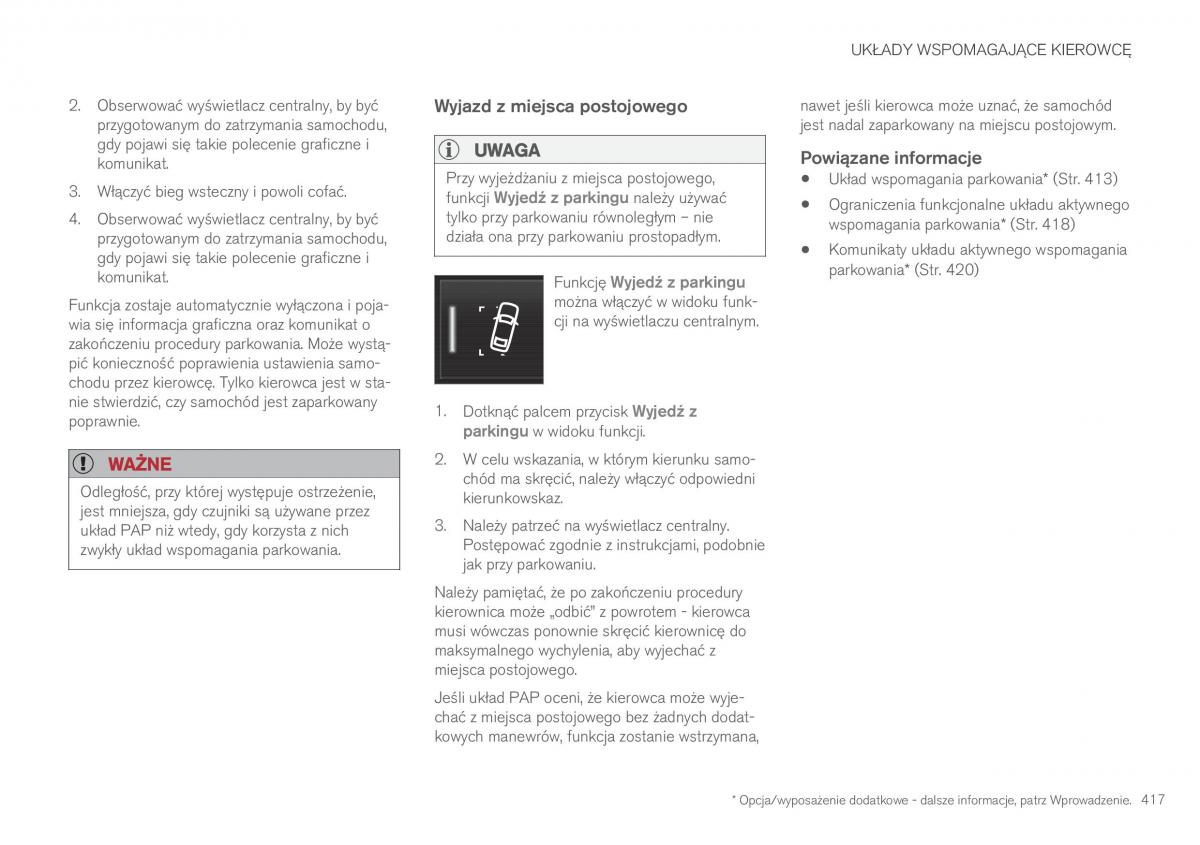 Volvo XC90 II 2 instrukcja obslugi / page 419