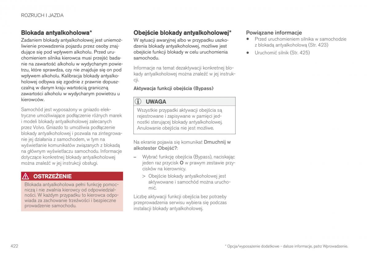 Volvo XC90 II 2 instrukcja obslugi / page 424