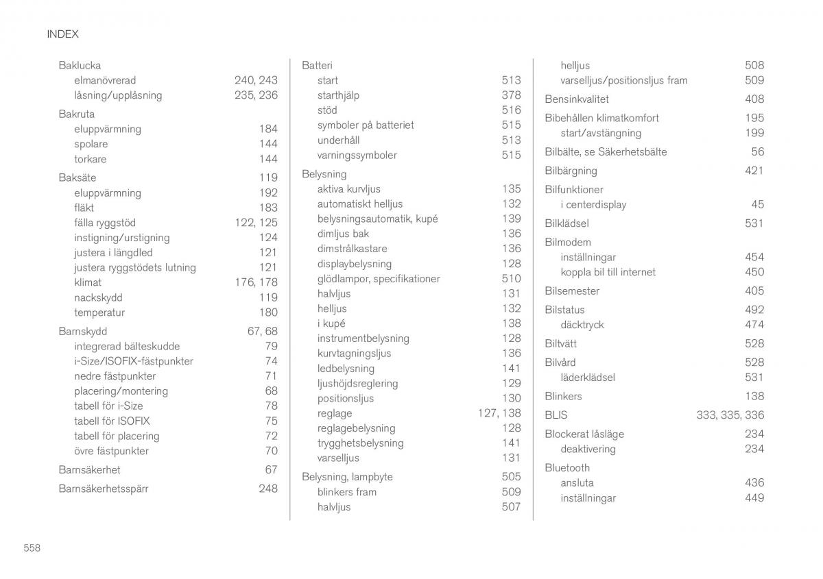 Volvo XC90 II 2 instruktionsbok / page 560