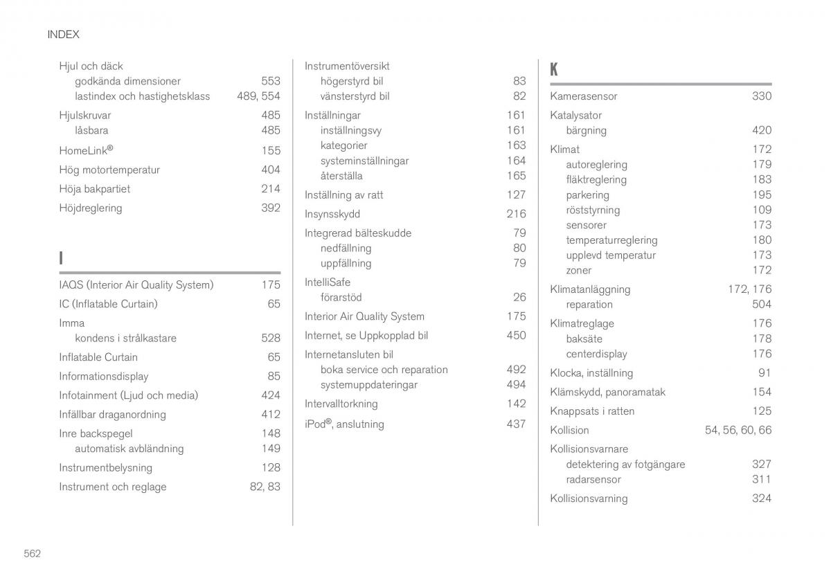 Volvo XC90 II 2 instruktionsbok / page 564