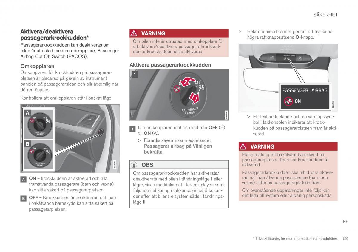 Volvo XC90 II 2 instruktionsbok / page 65