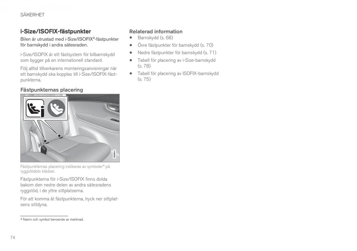 Volvo XC90 II 2 instruktionsbok / page 76