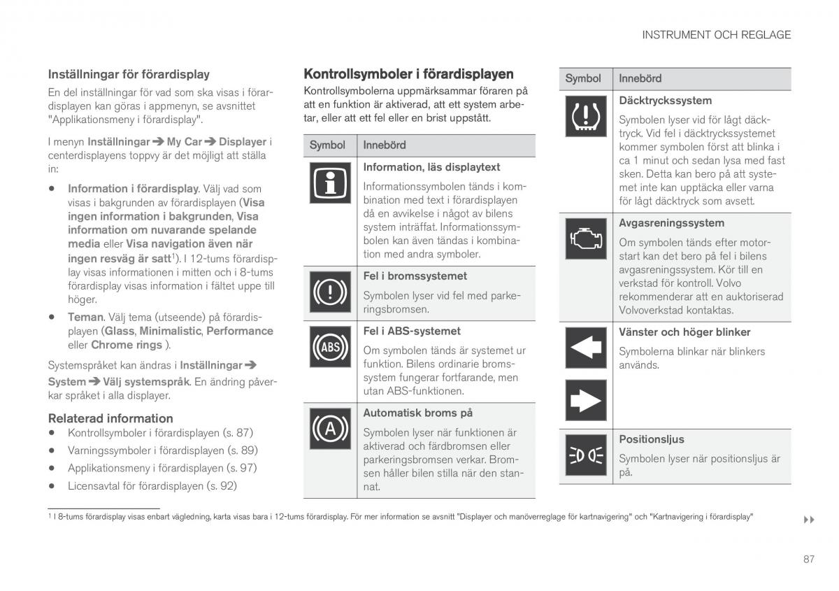 Volvo XC90 II 2 instruktionsbok / page 89