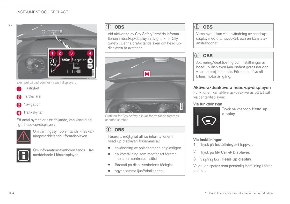 Volvo XC90 II 2 instruktionsbok / page 106