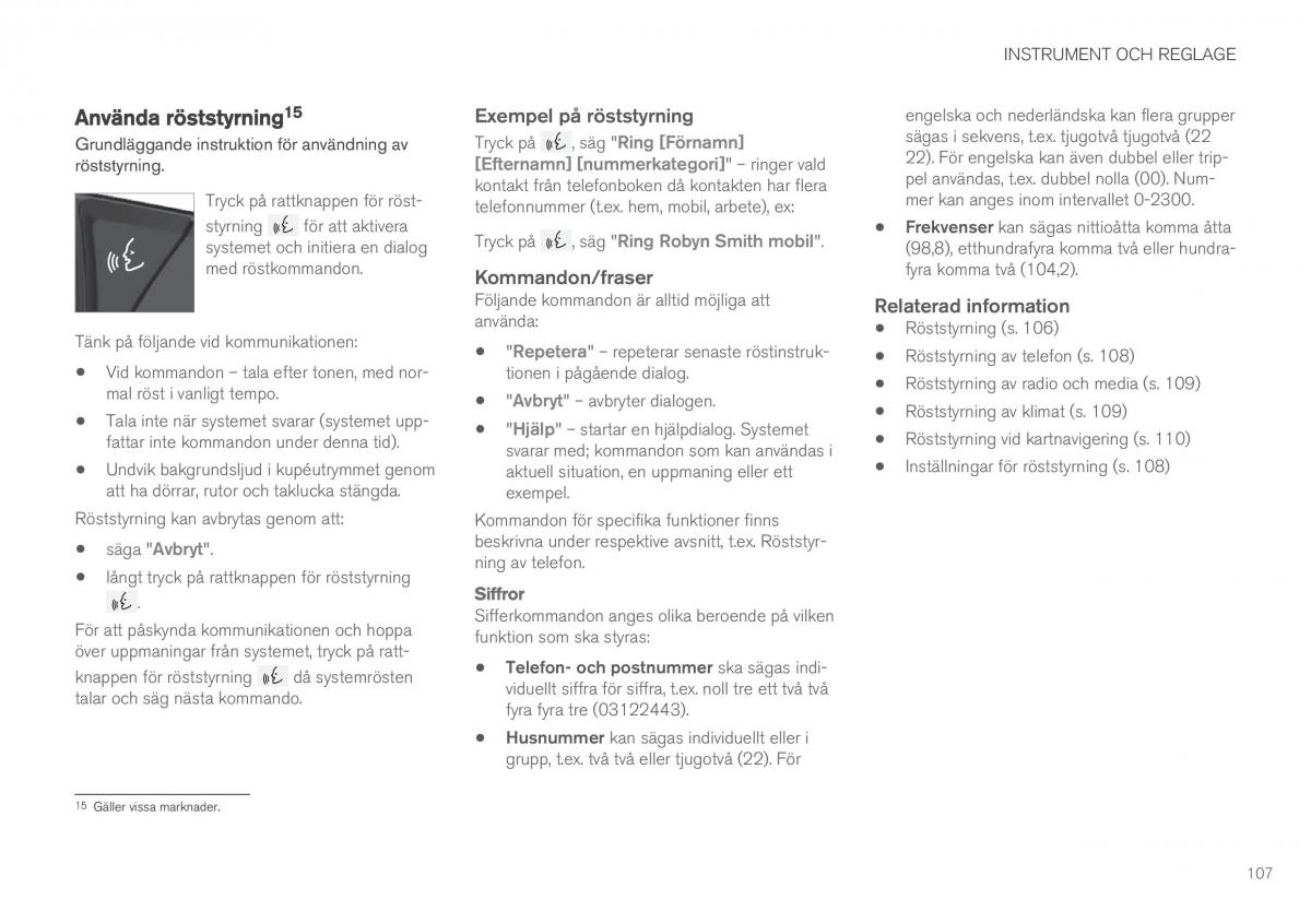 Volvo XC90 II 2 instruktionsbok / page 109