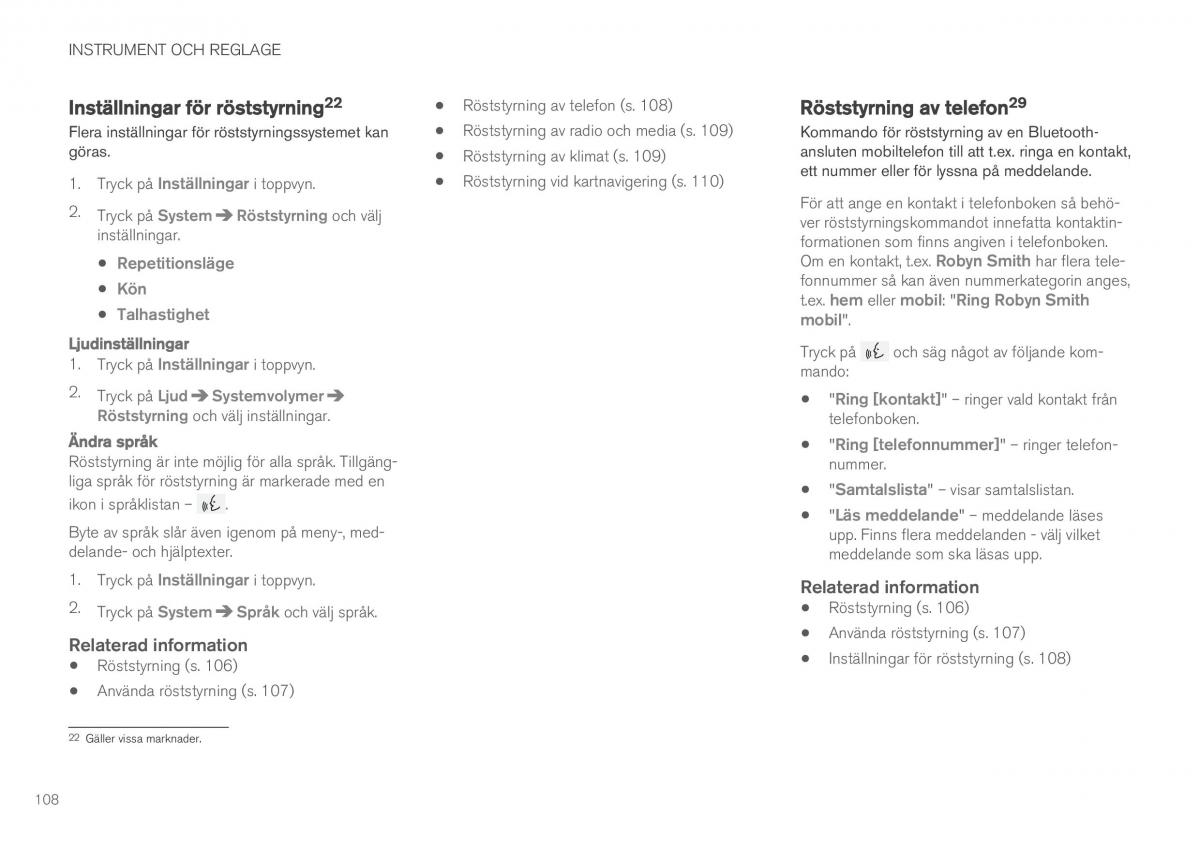 Volvo XC90 II 2 instruktionsbok / page 110