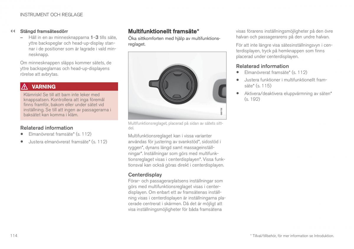 Volvo XC90 II 2 instruktionsbok / page 116