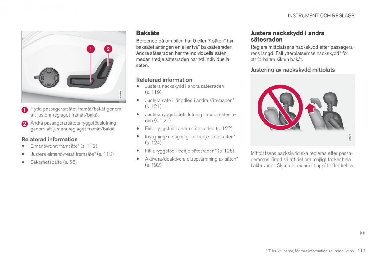 Volvo XC90 II 2 instruktionsbok / page 121