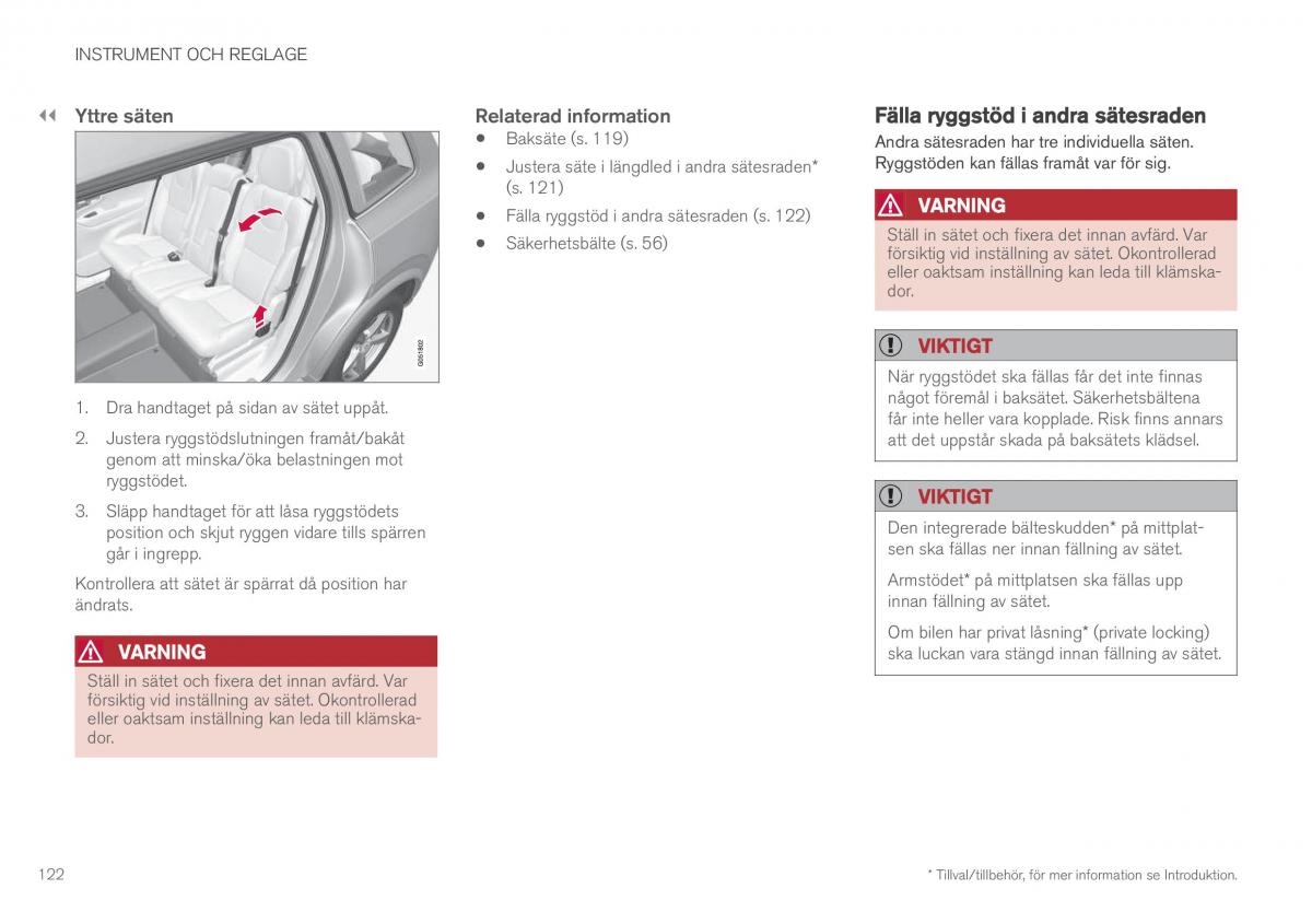 Volvo XC90 II 2 instruktionsbok / page 124