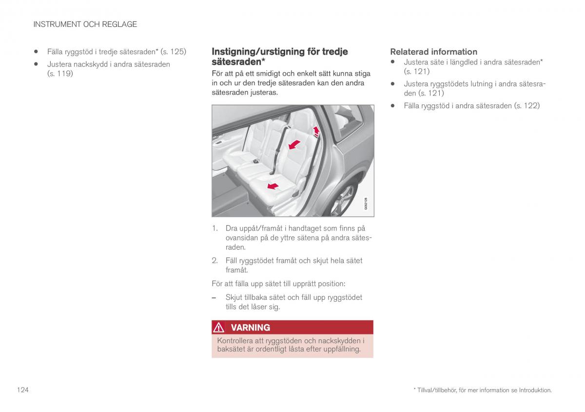 Volvo XC90 II 2 instruktionsbok / page 126