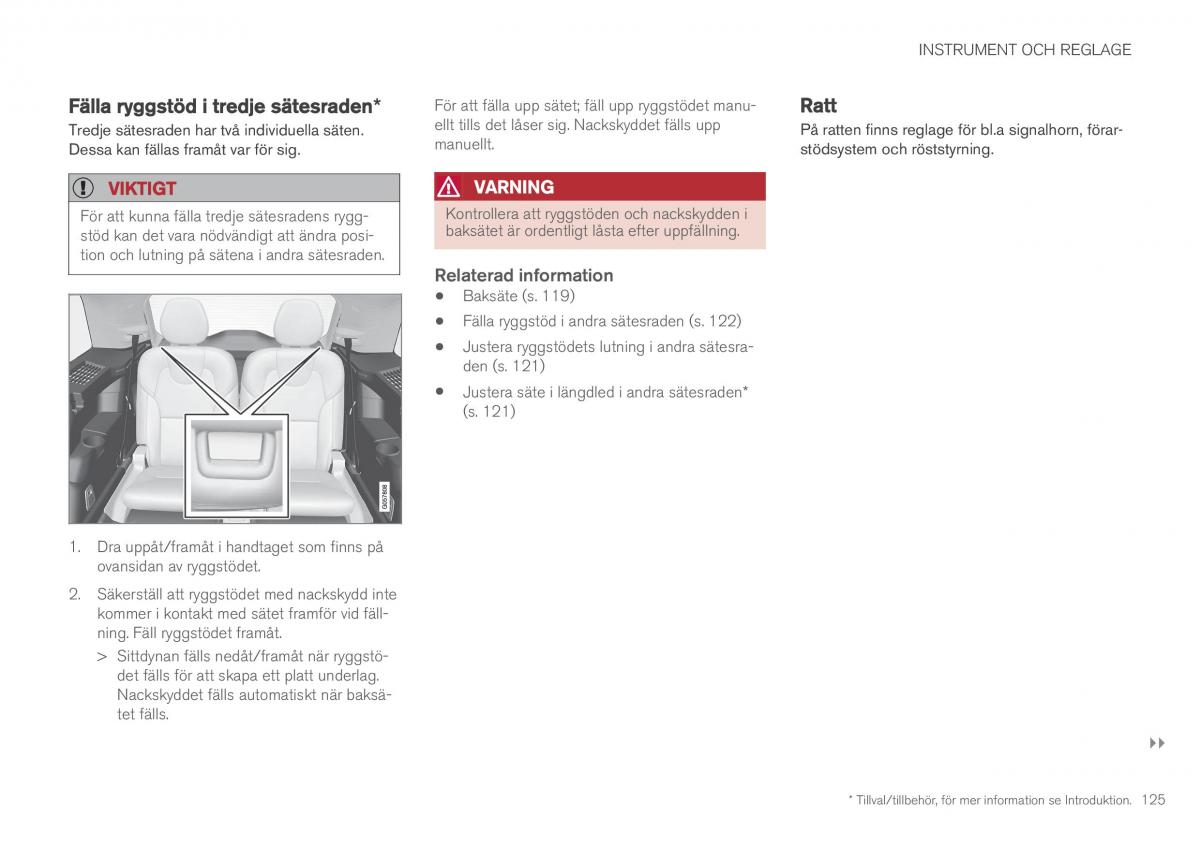 Volvo XC90 II 2 instruktionsbok / page 127