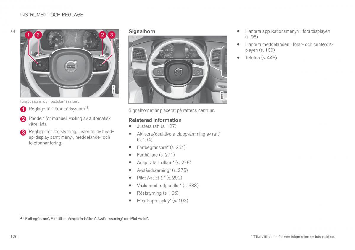 Volvo XC90 II 2 instruktionsbok / page 128