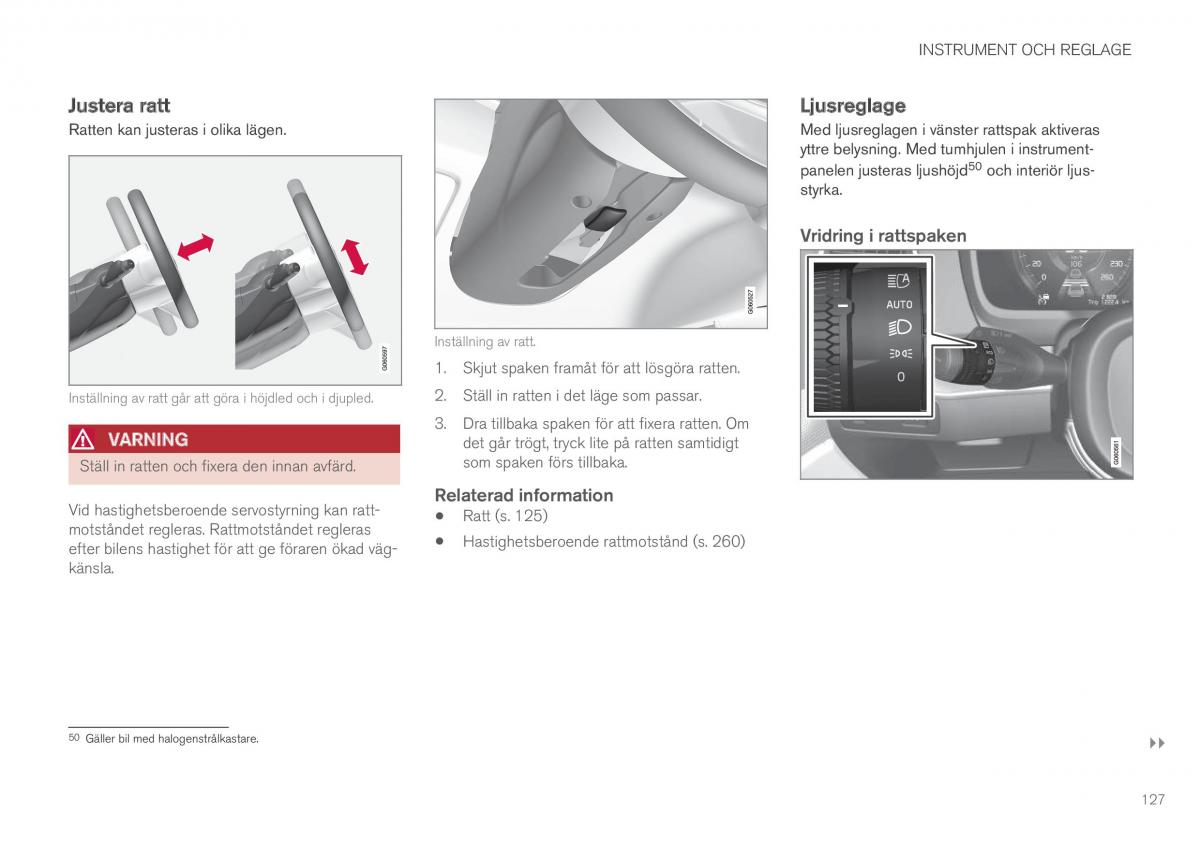 Volvo XC90 II 2 instruktionsbok / page 129