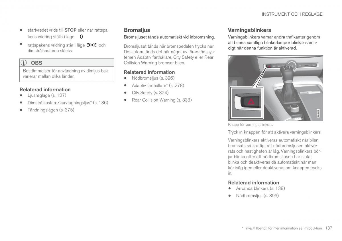 Volvo XC90 II 2 instruktionsbok / page 139