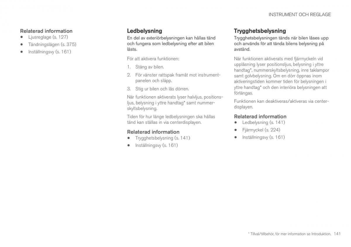 Volvo XC90 II 2 instruktionsbok / page 143