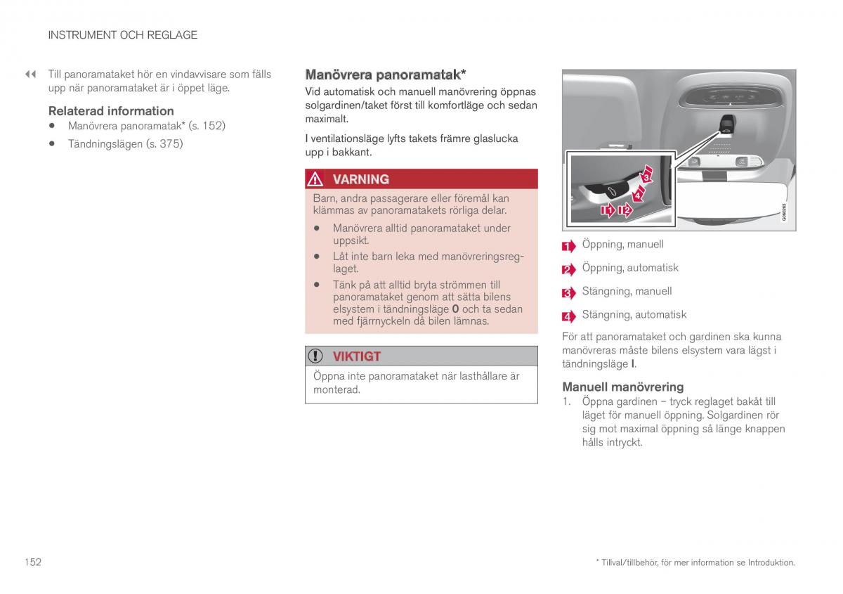 Volvo XC90 II 2 instruktionsbok / page 154