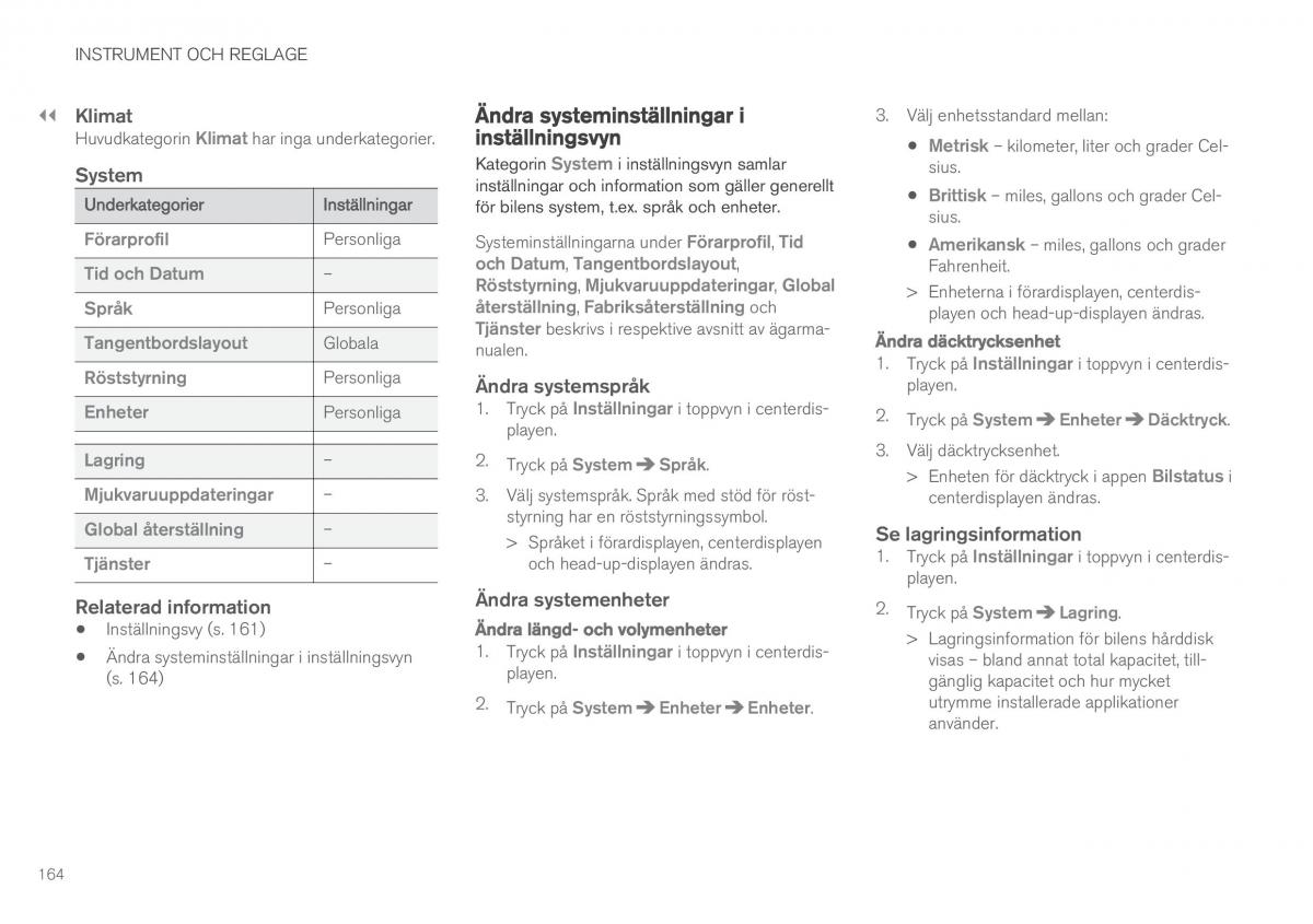 Volvo XC90 II 2 instruktionsbok / page 166