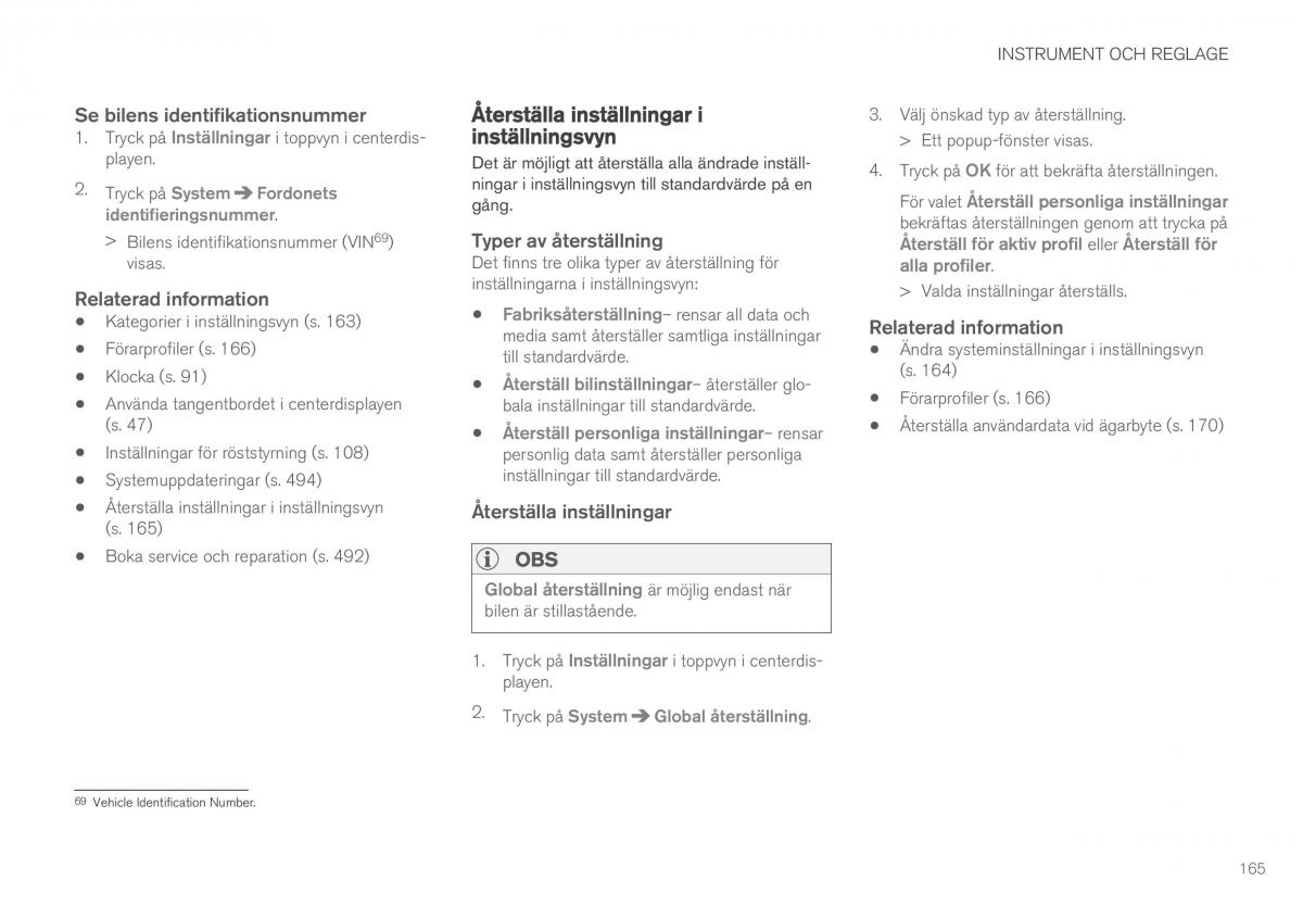 Volvo XC90 II 2 instruktionsbok / page 167