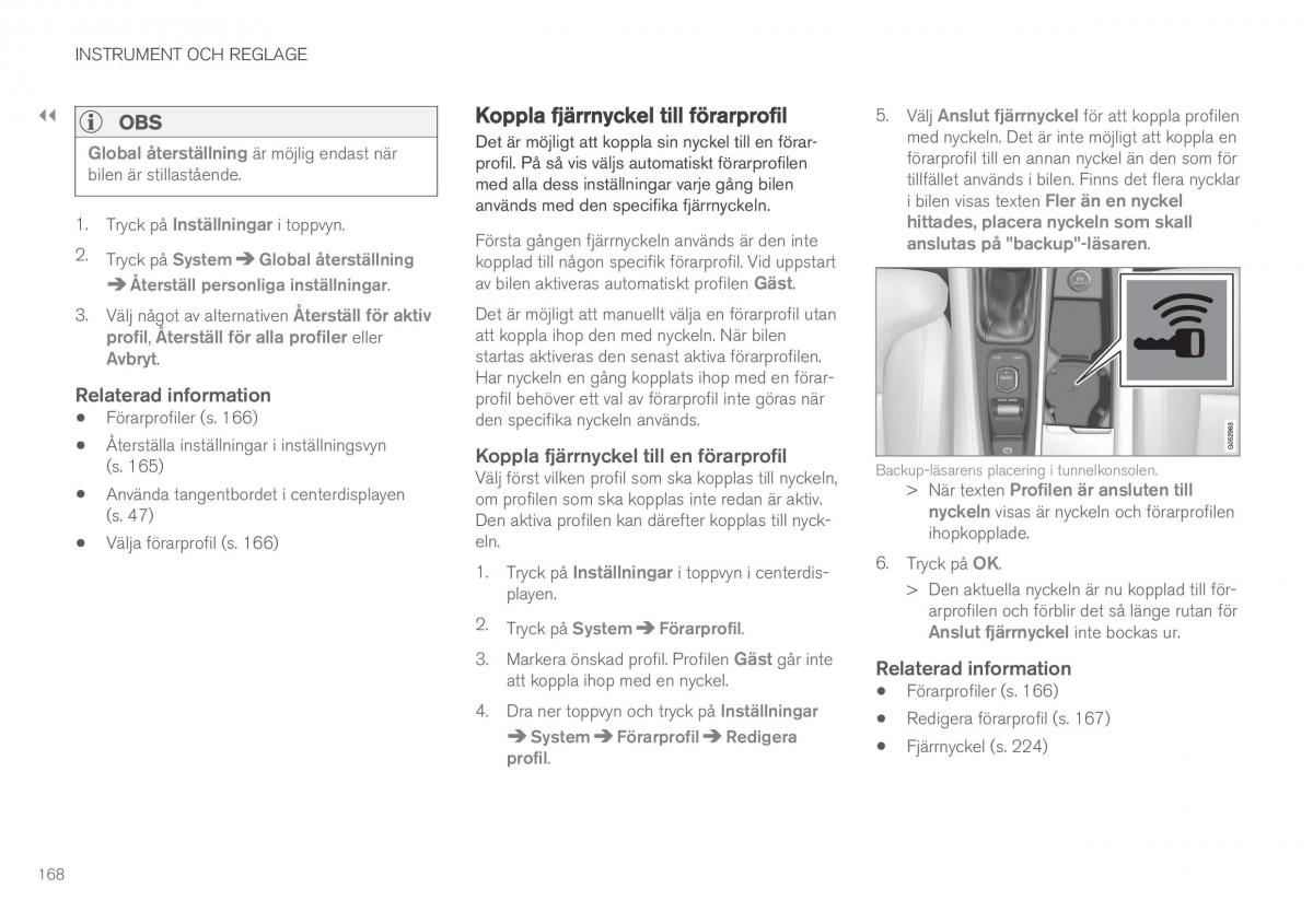 Volvo XC90 II 2 instruktionsbok / page 170