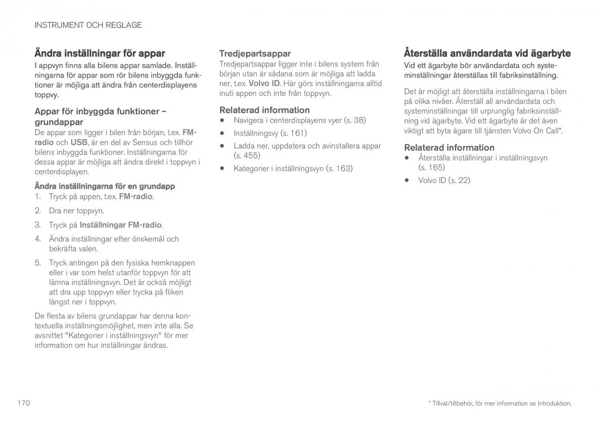 Volvo XC90 II 2 instruktionsbok / page 172