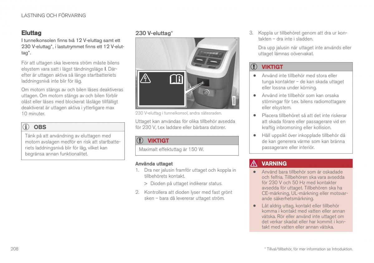 Volvo XC90 II 2 instruktionsbok / page 210