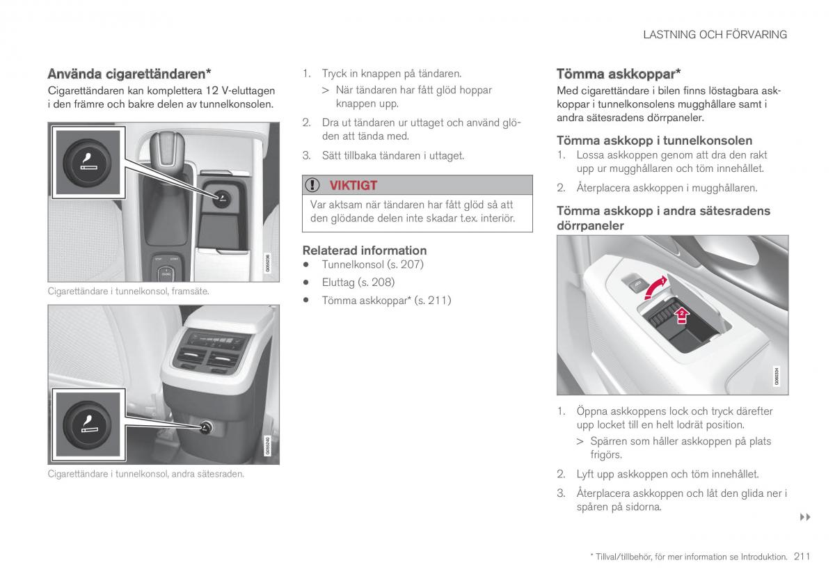 Volvo XC90 II 2 instruktionsbok / page 213