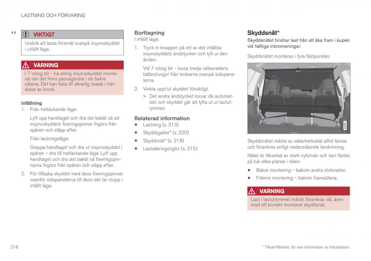 Volvo XC90 II 2 instruktionsbok / page 220