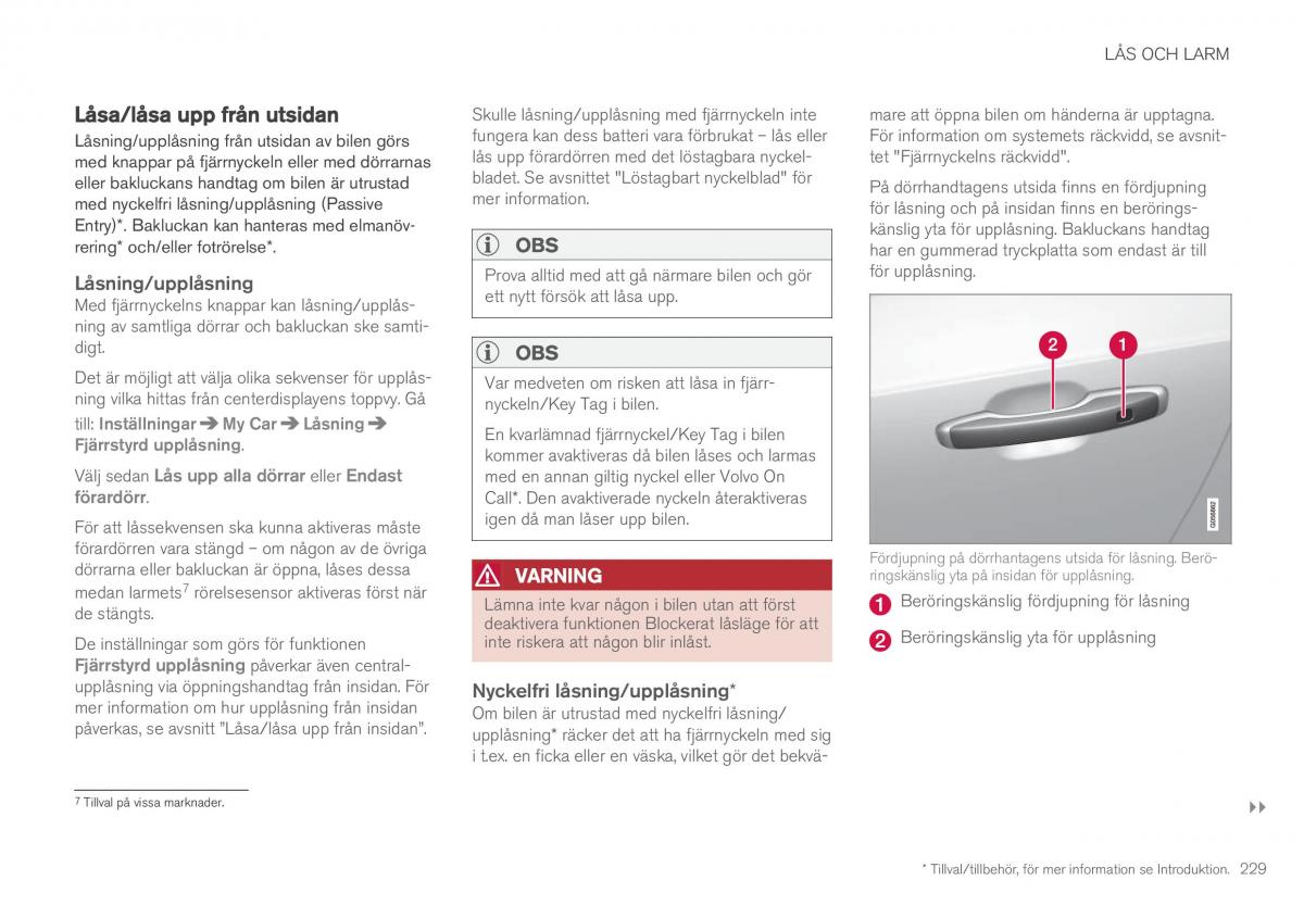 Volvo XC90 II 2 instruktionsbok / page 231