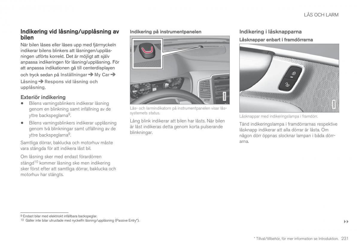 Volvo XC90 II 2 instruktionsbok / page 233