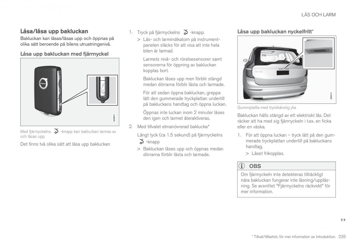 Volvo XC90 II 2 instruktionsbok / page 237