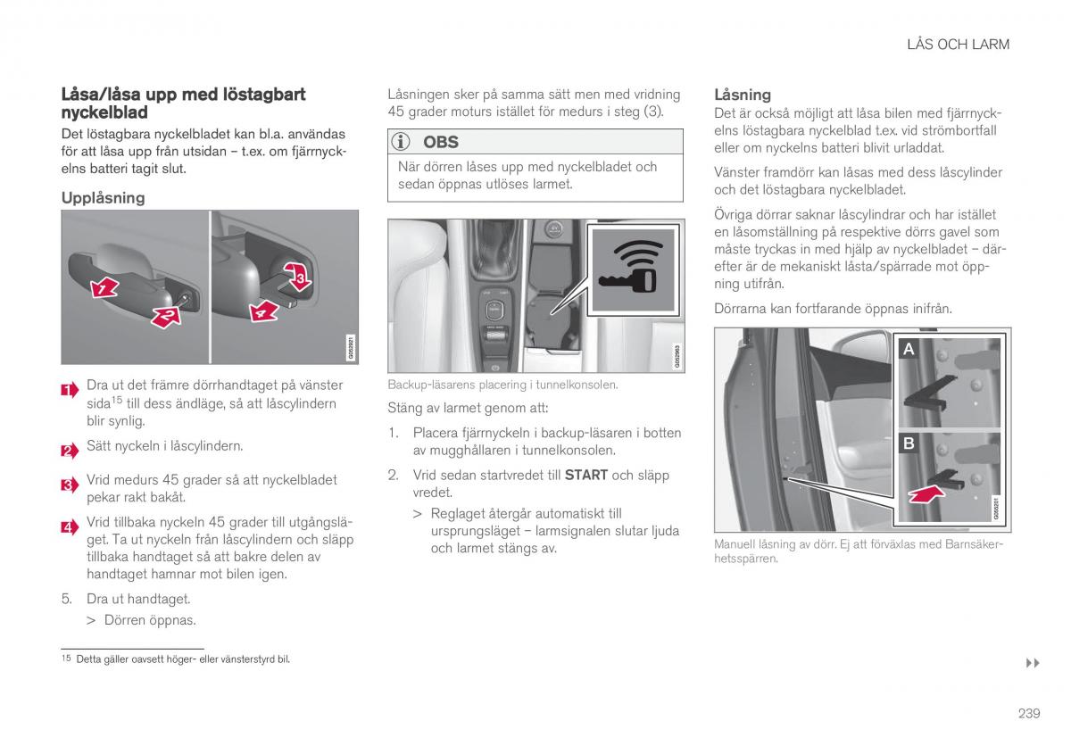 Volvo XC90 II 2 instruktionsbok / page 241