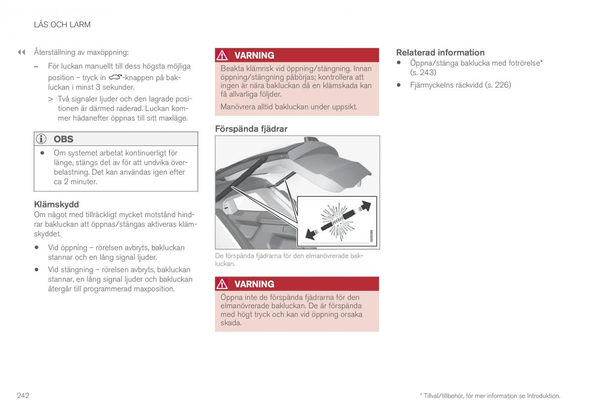 Volvo XC90 II 2 instruktionsbok / page 244