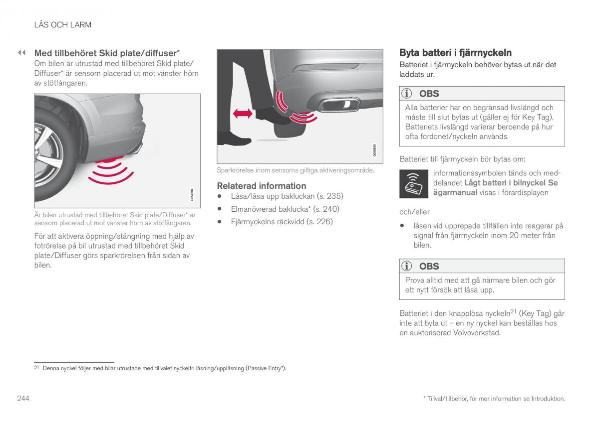 Volvo XC90 II 2 instruktionsbok / page 246