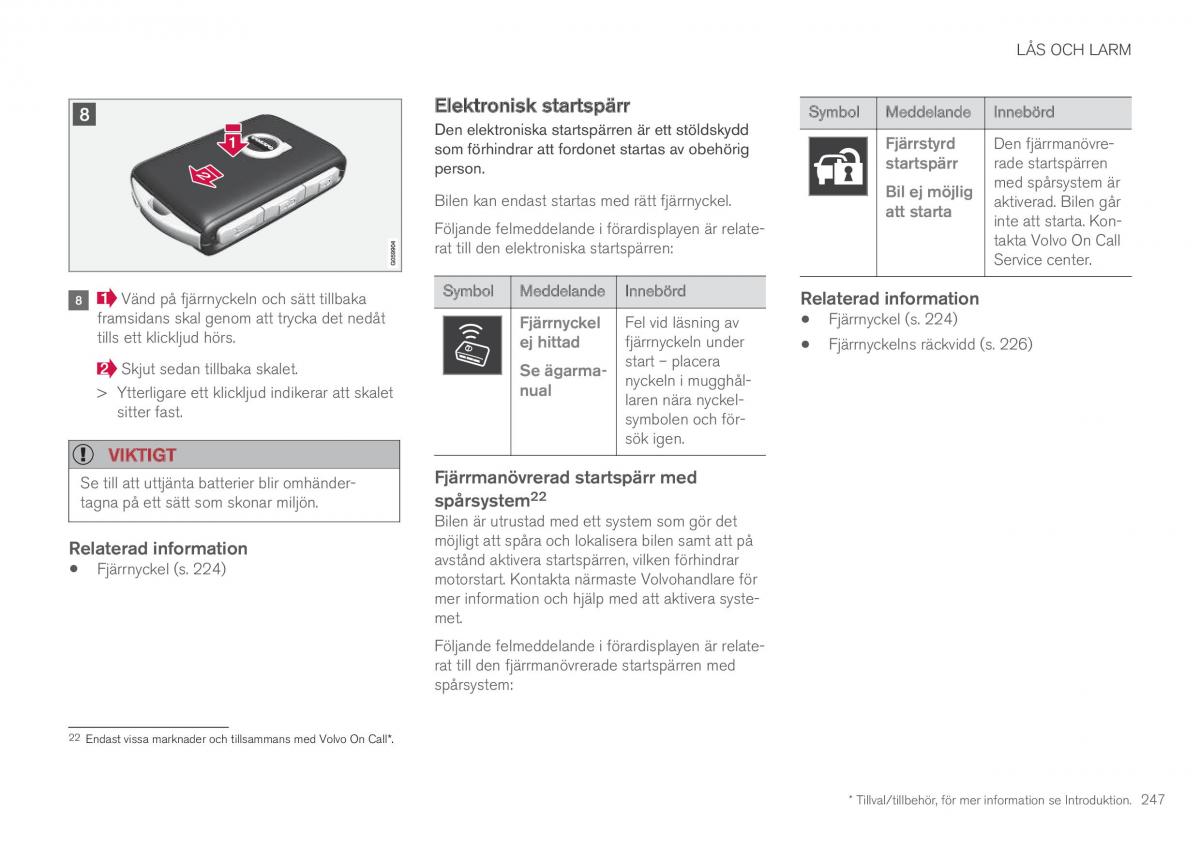 Volvo XC90 II 2 instruktionsbok / page 249