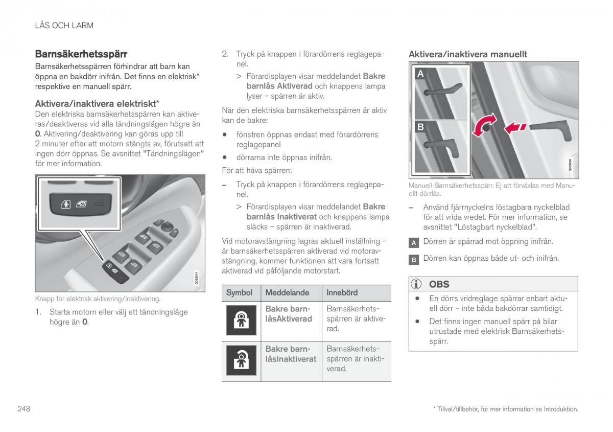 Volvo XC90 II 2 instruktionsbok / page 250