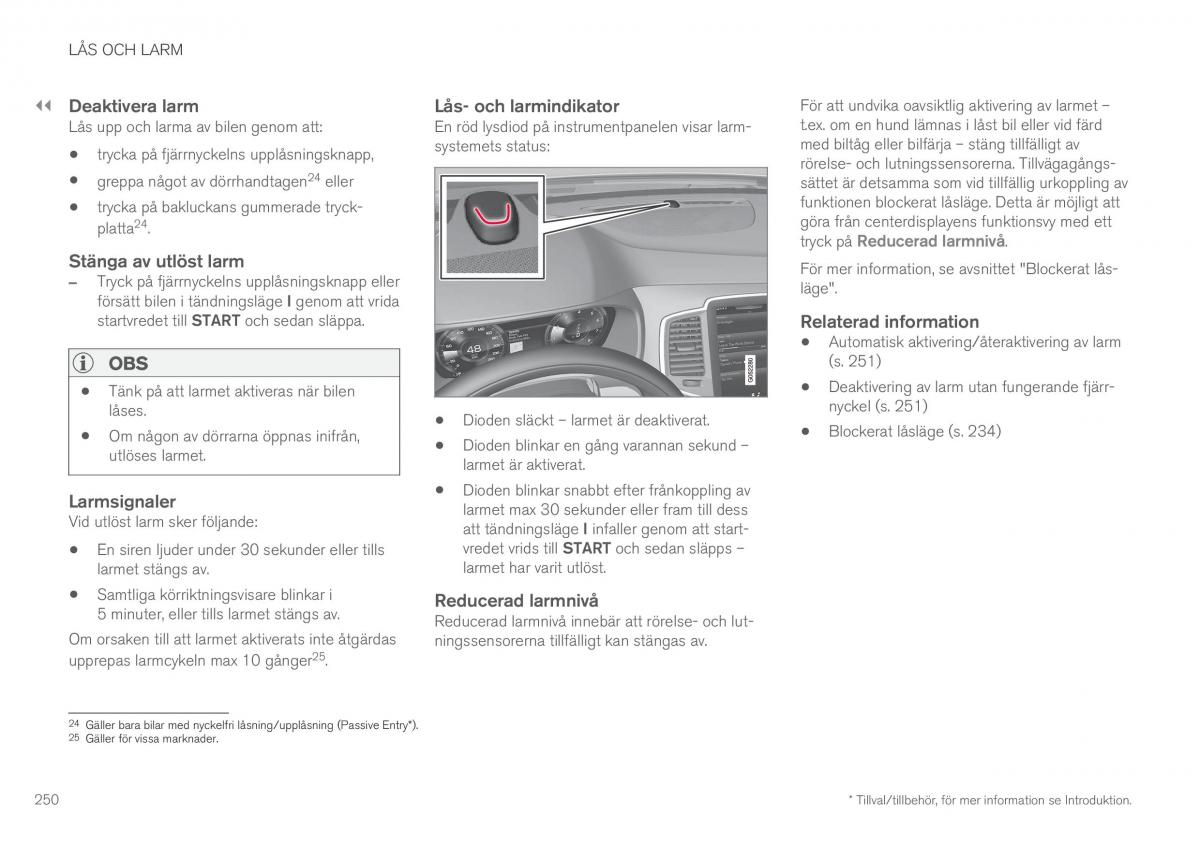 Volvo XC90 II 2 instruktionsbok / page 252