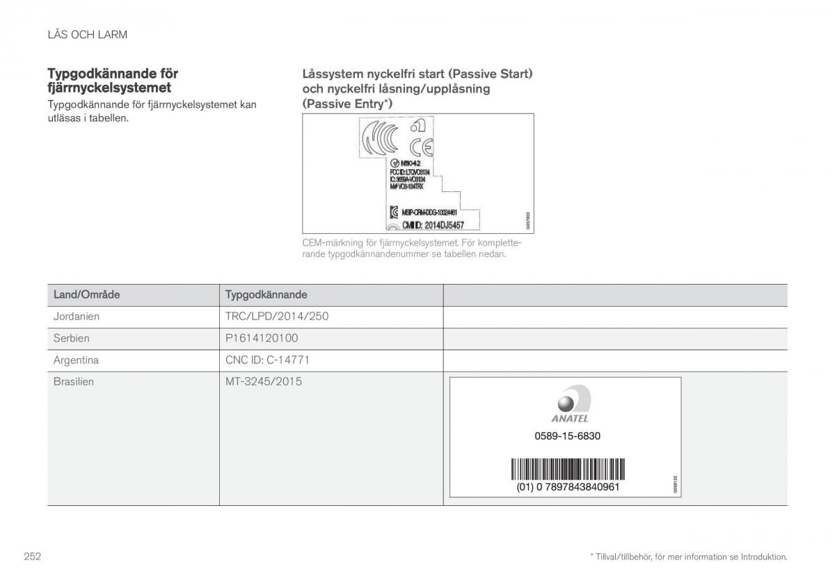 Volvo XC90 II 2 instruktionsbok / page 254