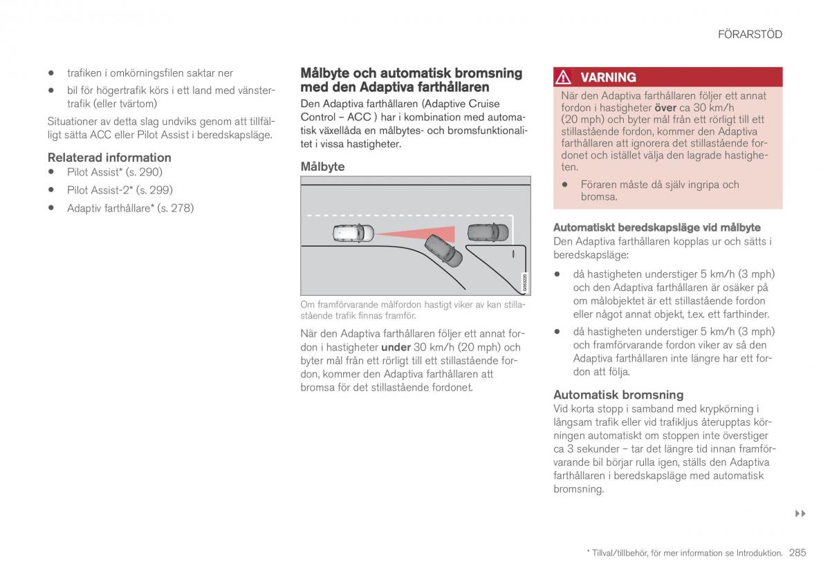 Volvo XC90 II 2 instruktionsbok / page 287