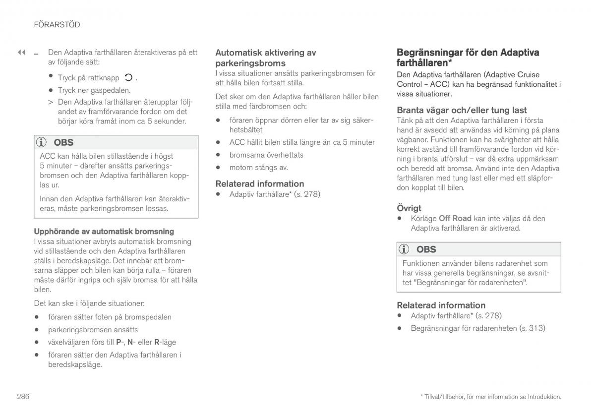 Volvo XC90 II 2 instruktionsbok / page 288