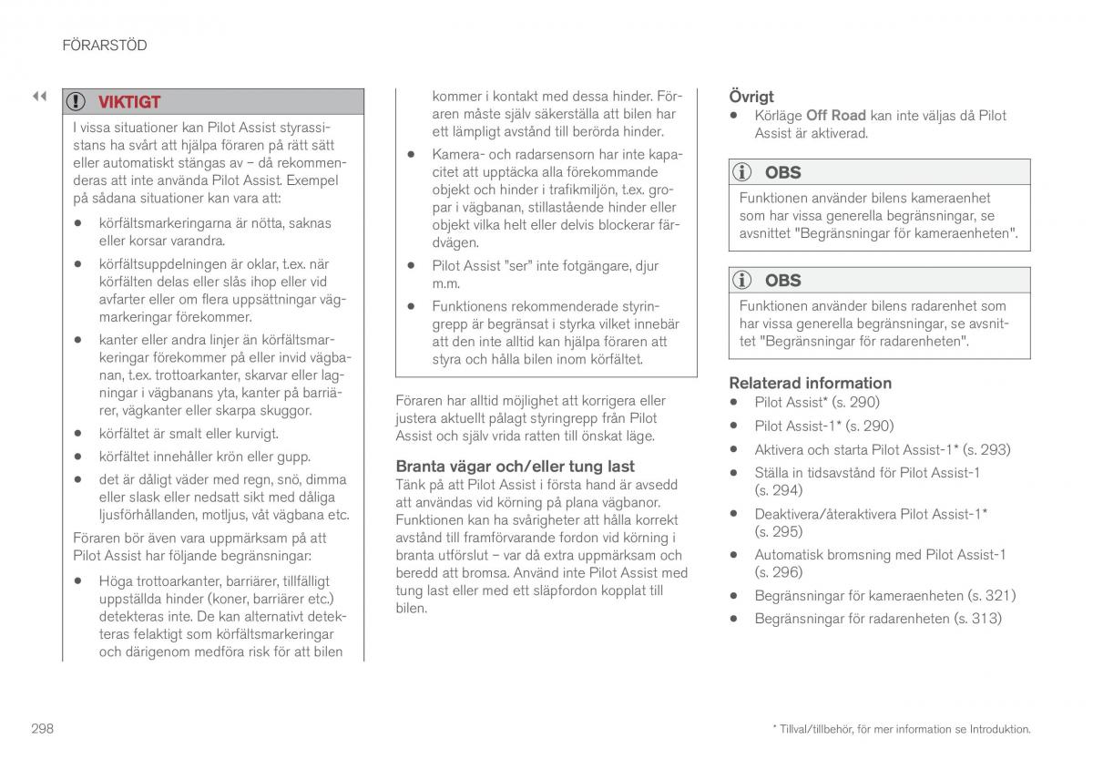 Volvo XC90 II 2 instruktionsbok / page 300