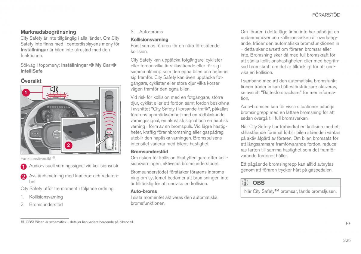 Volvo XC90 II 2 instruktionsbok / page 327