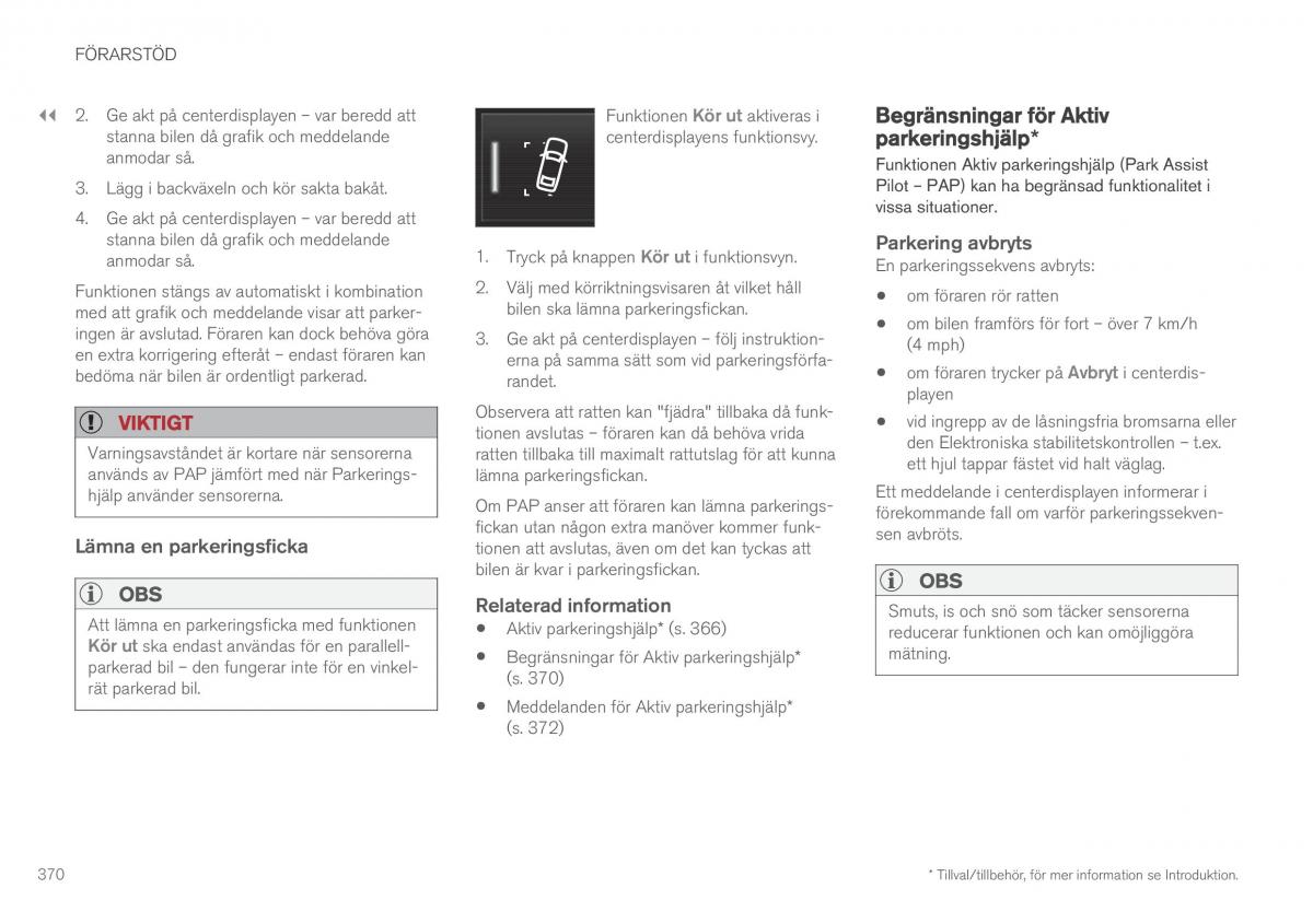 Volvo XC90 II 2 instruktionsbok / page 372