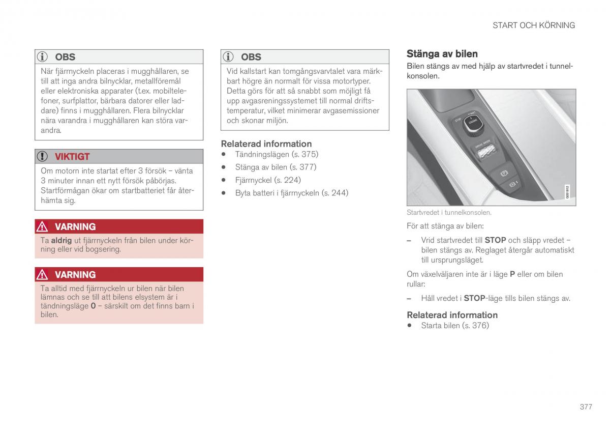 Volvo XC90 II 2 instruktionsbok / page 379