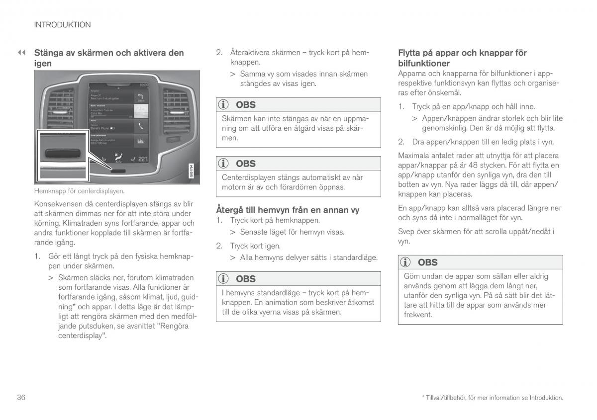 Volvo XC90 II 2 instruktionsbok / page 38