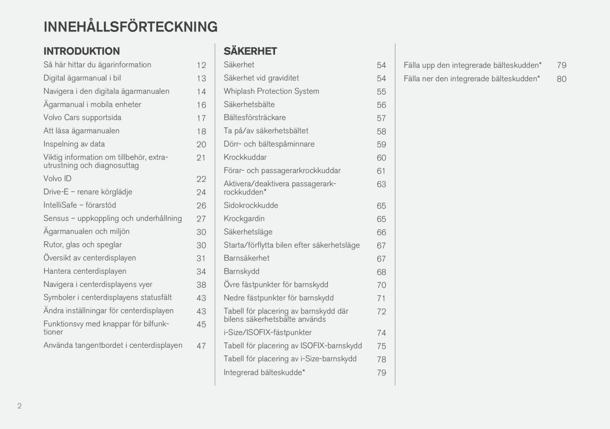 Volvo XC90 II 2 instruktionsbok / page 4