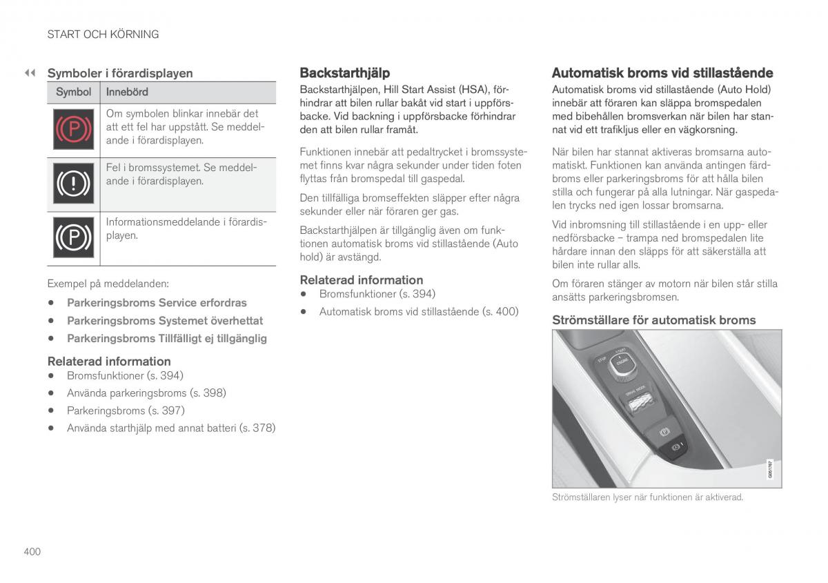 Volvo XC90 II 2 instruktionsbok / page 402