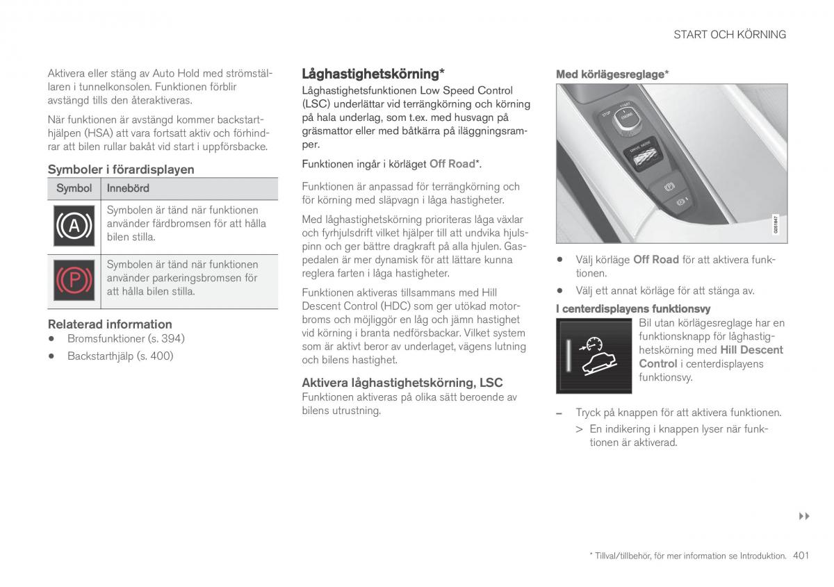 Volvo XC90 II 2 instruktionsbok / page 403