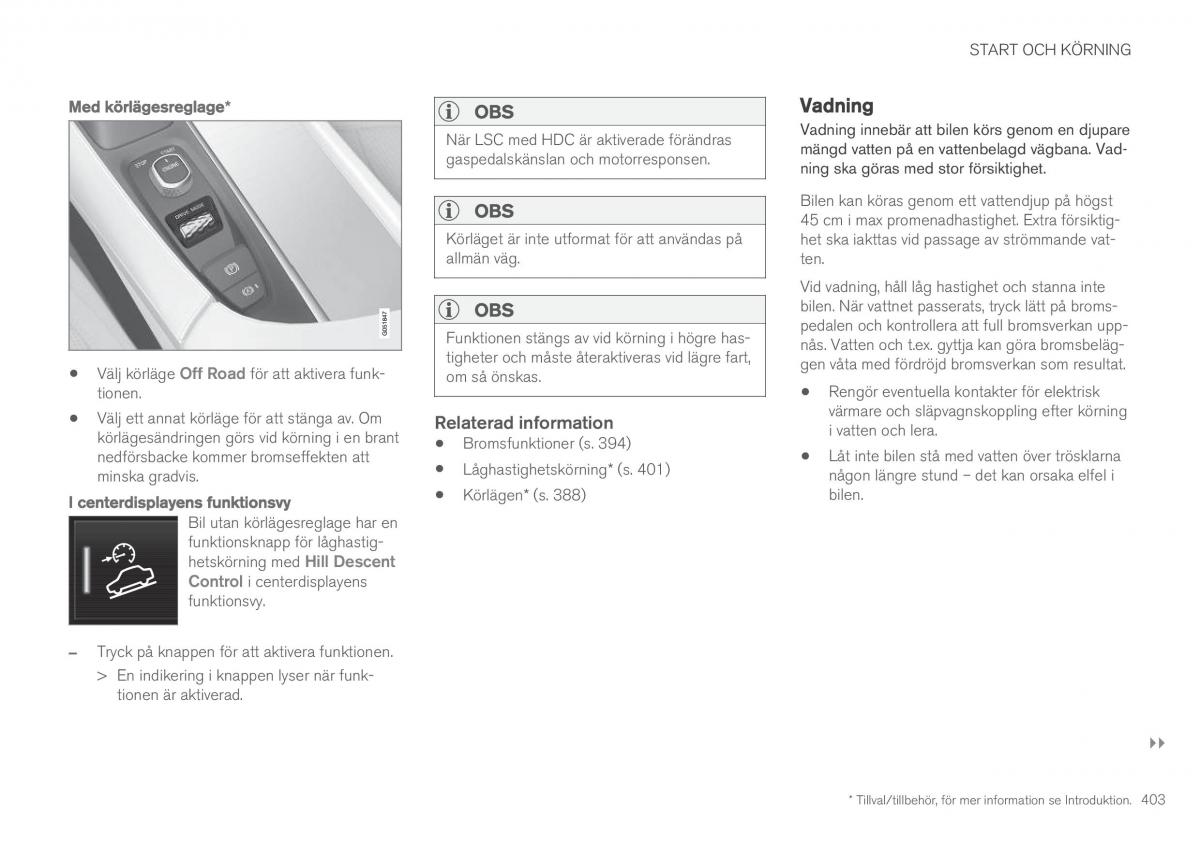 Volvo XC90 II 2 instruktionsbok / page 405