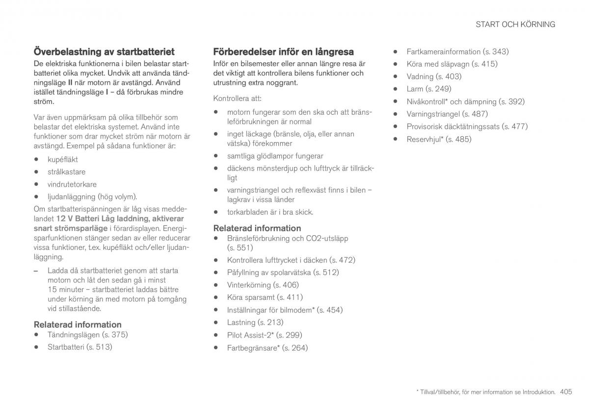 Volvo XC90 II 2 instruktionsbok / page 407