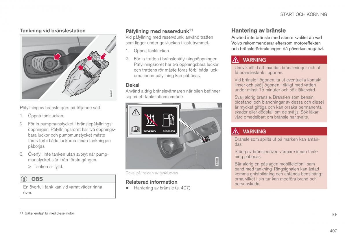 Volvo XC90 II 2 instruktionsbok / page 409